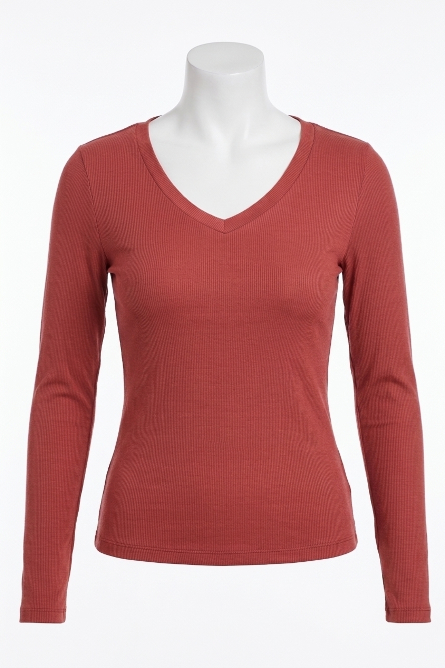 NEW ANOTHER LOVE sophie rib tee in cedar